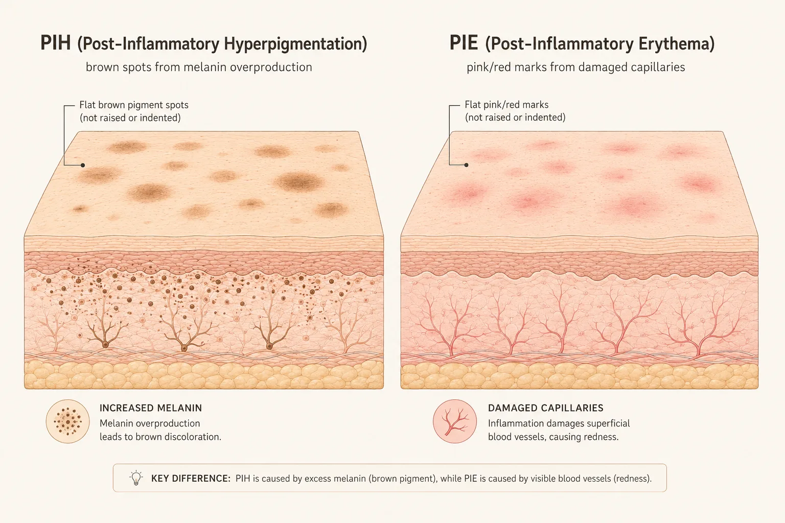 Diagram: PIH vs PIE marks