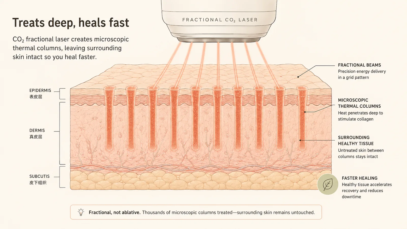 Diagram: fractional CO2 microthermal zones