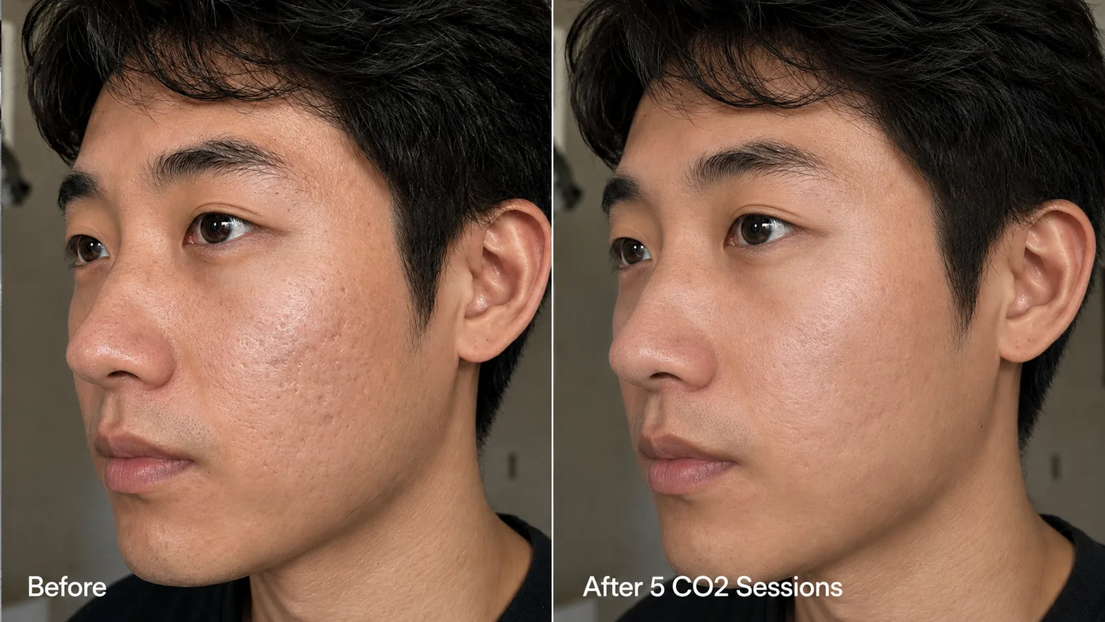 Before and after five sessions
